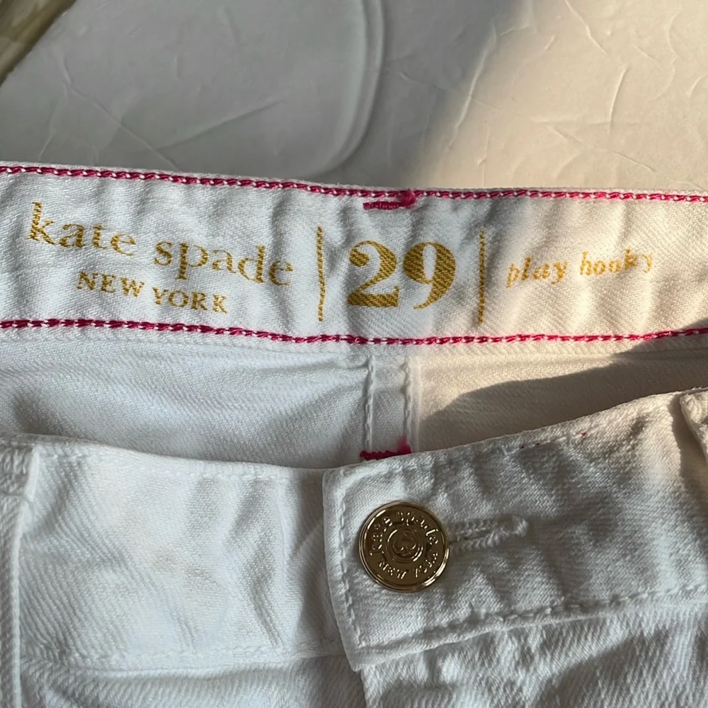 Kate Spade Play Hooky Jeans White Size 29